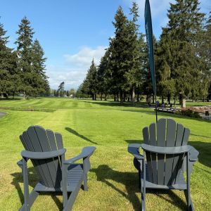 May 7 - Hole 1 Tee box with chairs